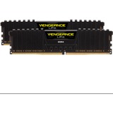 Corsair 64 GB DDR4-3200 Kit werkgeheugen Zwart, CMK64GX4M2E3200C16, Vengeance LPX, XMP