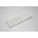 Ducky Zero 6108 Pure White RGB mechanisch gaming toetsenbord Wit, US lay-out (QWERTY), Cherry MX2A Brown, 100%, RGB leds, Double-shot PBT, hot swap, 2.4GHz | Bluetooth | USB-C