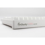 Ducky Zero 6108 Pure White RGB mechanisch gaming toetsenbord Wit, US lay-out (QWERTY), Cherry MX2A Brown, 100%, RGB leds, Double-shot PBT, hot swap, 2.4GHz | Bluetooth | USB-C