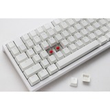 Ducky Zero 6108 Pure White RGB mechanisch gaming toetsenbord Wit, US lay-out (QWERTY), Cherry MX2A Brown, 100%, RGB leds, Double-shot PBT, hot swap, 2.4GHz | Bluetooth | USB-C