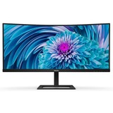 Philips 346E2CUAE/00 34" Curved UltraWide monitor Zwart, WQHD, DisplayPort, HDMI, USB-C, Audio, AMD FreeSync