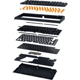 Razer BlackWidow V4 75%, gaming toetsenbord Zwart, US lay-out, Razer Orange, RGB leds, TKL, Doubleshot ABS, hot swap