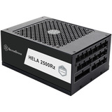 SilverStone HELA 2500R 2500 watt voeding  Zwart, 4x 12V-2x6, 7x PCIe, 4x 12-Pin High Power GPU, 7x PCIe, Kabel-Management
