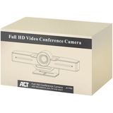 ACT Connectivity Full HD Conference Camera met microfoon, pan, tilt en zoom webcam Zwart