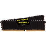 Corsair 32 GB DDR4-3200 (2x 16 GB) Kit werkgeheugen Zwart, CMK32GX4M2E3200C16, Vengeance LPX, XMP