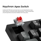 Keychron K10 Ultra 8K Wireless Custom Mechanical Keyboard Zwart, US lay-out (QWERTY), Keychron Apex Red, 100%, RGB leds, OSA Double-shot PBT, USB-C | 2.4 GHz | Bluetooth 5.2