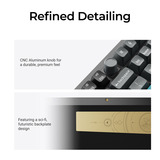 Keychron Q6 Ultra-M4 8K Wireless Custom Mechanical Keyboard Zwart, US lay-out (QWERTY), Keychron Silk POM Banana, 100%, RGB, Hot swap, 8K, 2.4 GHz / Bluetooth 5.2 / USB-C