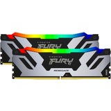 Kingston FURY 32 GB DDR5-6400 Kit werkgeheugen Zilver/zwart, KF564C32RSAK2-32, Renegade RGB, XMP