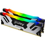 Kingston FURY Renegade RGB 32 GB DDR5-6400 (2x 16 GB) werkgeheugen Zilver, KF564C32RSAK2-32, XMP 3.0