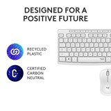 Logitech MK295 Silent Wireless Keyboard and Mouse Combo desktopset Grijs, US-International lay-out (QWERTY), 100%