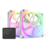 NZXT F140 RGB Twin Pack case fan Wit, 2 stuks, Incl. RGB & Fan Controller