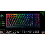 Razer BlackWidow V3 TKL, gaming toetsenbord Zwart, US lay-out, Razer Green, RGB leds, TKL, Doubleshot ABS