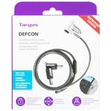 Targus DEFCON Ultimate Universal Keyed Cable Lock with Slimline Adaptable Lock Head diefstalbeveiliging Zilver