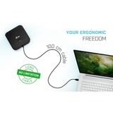 i-tec USB-C HDMI DP Docking Station with Power Delivery 65W + i-tec Universal Charger 77 W Zwart