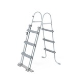 Bestway Zwembad power steel set ovaal grijs 427 Grijs, Incl. Filterpomp (220-240V) + ladder