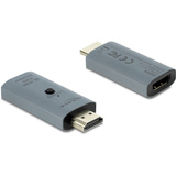 DeLOCK HDMI EDID Emulator 8K adapter Antraciet
