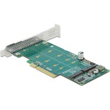 DeLOCK PCI Express x8 Card naar 2x internal NVMe M.2 Key M - Bifurcation controller 