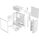 Fractal Design Meshify 3 Ambience Pro RGB Clear Tint midi tower behuizing Wit | 2x USB-A | 1x USB-C | RGB | Tempered Glass