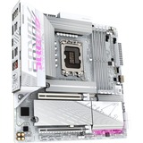 GIGABYTE B860M AORUS ELITE WIFI6E ICE socket 1851 moederbord Zilver/wit, RAID, 2.5Gb-LAN, Wi-Fi 7, BT, Sound, µATX