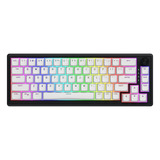 Hator Skyfall Wireless RGB mechanisch gaming toetsenbord Zwart, US lay-out (QWERTY), HATOR Aurum Sterling, 65%, RGB, Double shot ABS, Hot-swap, 2.4GHz | Bluetooth | USB-C