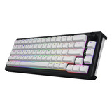 Hator Skyfall Wireless RGB mechanisch gaming toetsenbord Zwart, US lay-out (QWERTY), HATOR Aurum Sterling, 65%, RGB, Double shot ABS, Hot-swap, 2.4GHz | Bluetooth | USB-C