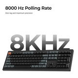 Keychron V6 Ultra 8K Wireless Custom Mechanical Keyboard Zwart, US lay-out (QWERTY), Keychron Silk POM Red, 100%, RGB, Hot swap, 2.4 GHz | Bluetooth 5.3 | USB-C