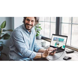 Lenovo USB-C-Travel Dock voor 2 schermen (met adapter) dockingstation Zwart