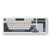 MCHOSE K99 Navy Blue Hyacinth Wireless Gasket Mount Mechanical, toetsenbord Wit/blauw, US lay-out, KTT Hyacinth, 98%, RGB, Hot swap, Double-Shot PBT, draadloos / Bluetooth / USB-C