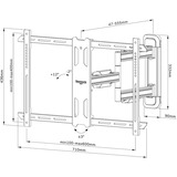 Neomounts Select WL40S-850BL16 tv wandsteun bevestiging Zwart