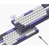 Iqunix F97 Lavandin Wireless Mechanical Keyboard Lavendel, US lay-out (QWERTY), Cherry MX Silent Red, 96%, RGB leds, Hot-swappable, PBT, 2.4GHz | Bluetooth 5.1 | USB-C