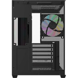 Thermaltake View 380 WS ARGB midi tower behuizing Zwart/houtkleur | 2x USB-A | 1x USB-C | RGB | Tempered Glass
