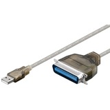goobay USB > Parallelle printerkabel Transparant, 1,5 meter