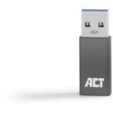 ACT Connectivity USB-A naar USB-C adapter Donkergrijs