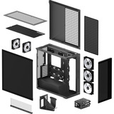 ARCTIC Xtender VG (Mirror Black) midi tower behuizing Zwart | 2x USB-A | 1x USB-C | RGB | Tempered Glass