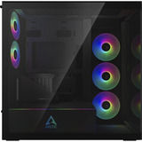 ARCTIC Xtender VG (Mirror Black) midi tower behuizing Zwart | 2x USB-A | 1x USB-C | RGB | Tempered Glass