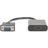Digitus VGA - HDMI-converter adapter Zwart