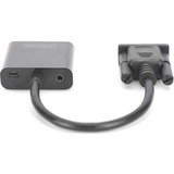 Digitus VGA - HDMI-converter adapter Zwart