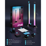 Govee RGBWIC TV Light Bar led bar Zwart, voor 45-70 inch TVs, 2 stuks, 2,4GHz wifi