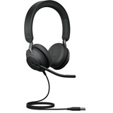 Jabra JBR Evolve2 40 SE Stereo USB-A MS on-ear headset Zwart
