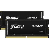 Kingston FURY Impact 64 GB DDR5-5600 (2x 32 GB) laptopgeheugen Zwart, KF556S40IBK2-64, SO-DIMM