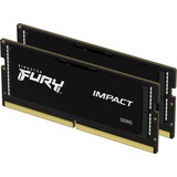 Kingston FURY Impact 64 GB DDR5-5600 (2x 32 GB) laptopgeheugen Zwart, KF556S40IBK2-64, SO-DIMM