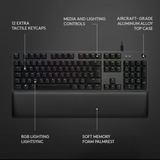 Logitech G513 CARBON LIGHTSYNC RGB Mechanical Gaming Keyboard Zwart, US-International, GX Brown, RGB leds