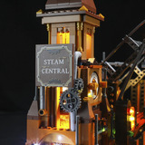 Lumibricks Steampunk World - Steampunk Train Station Constructiespeelgoed F9007V2.0