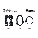 iiyama ProLite XB2797QSN-B1 27" monitor Zwart, 75 Hz, HDMI, DisplayPort, USB-C, LAN, Audio