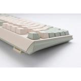 Ducky One 3 Matcha TKL mechanisch toetsenbord Crème, US lay-out (QWERTY), Cherry MX Blue, 80% (TKL)	, PBT Double Shot, hot swap