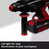 EINHELL Accu Boorhamer TE-HD 18/20 Li (1x4,0Ah) Rood/zwart, Incl. 1x 4.0 Ah Power X-Change accu en lader