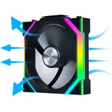 Lian Li UNI FAN SL120 Reverse Wireless RGB case fan Zwart, 120 x 124.5 x 28 mm, PWM