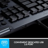 Logitech G815 LIGHTSYNC RGB Mechanical Gaming Keyboard Zwart, US-International, GL Linear, RGB leds