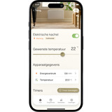 Mill Steel WiFi paneelverwarming PA1500WIFI4A met voet, 1500 Watt convector Wit, wifi 2,4 GHz (wifi 6), Bluetooth 5.2, Zigbee 3.0 + App