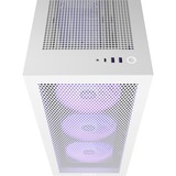 NZXT H7 Flow RGB midi tower behuizing Wit (mat) | 2x USB-A | 1x USB-C | RGB | Tempered Glass